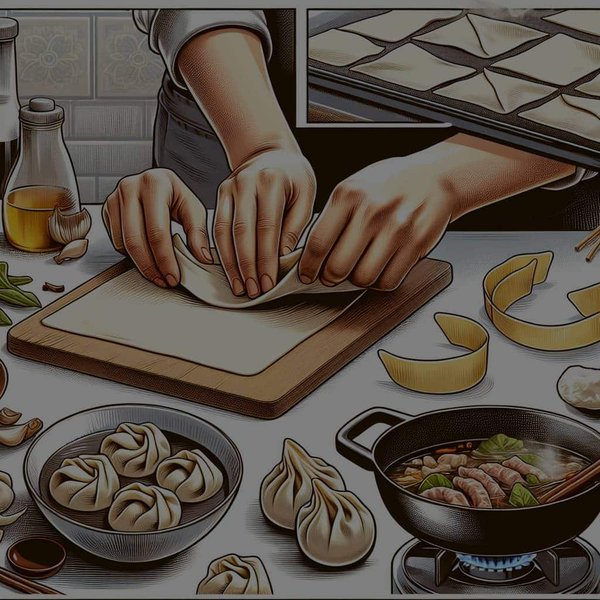 Comment confectionner des enveloppes de wontons pour une soupe chinoise authentique?